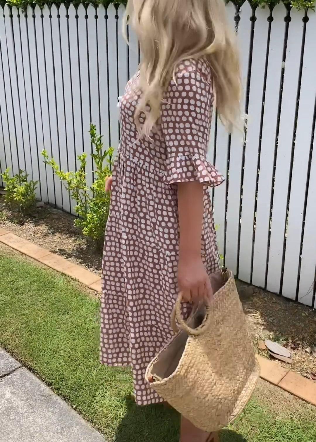 Nicola | Short-Sleeve Midi Dress