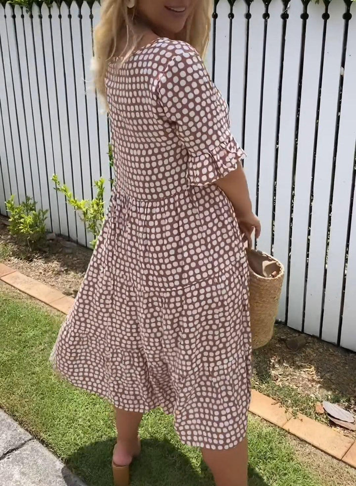 Nicola | Short-Sleeve Midi Dress