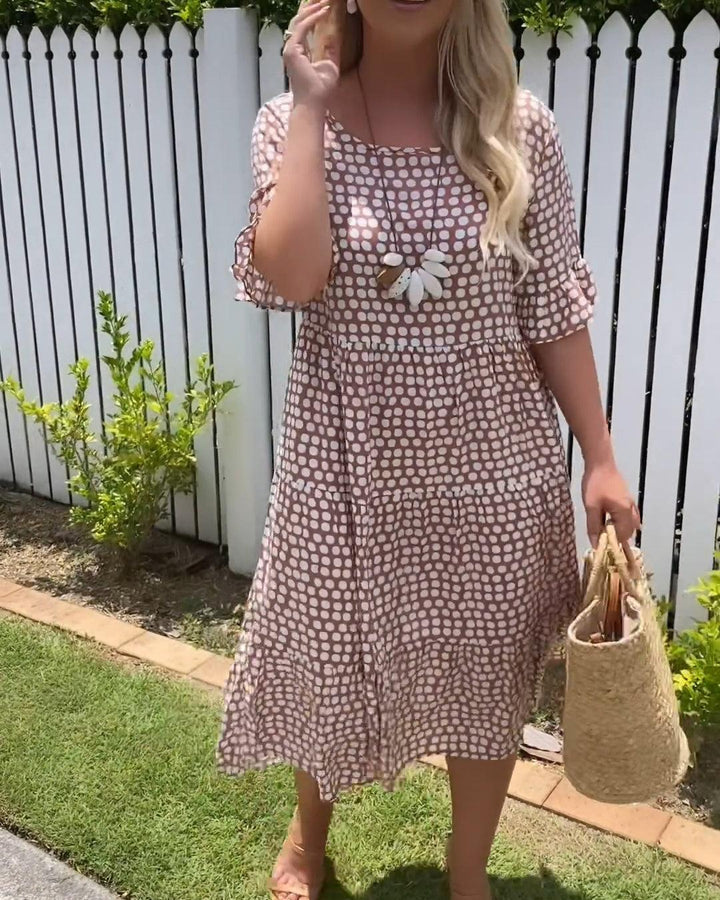Nicola | Short-Sleeve Midi Dress