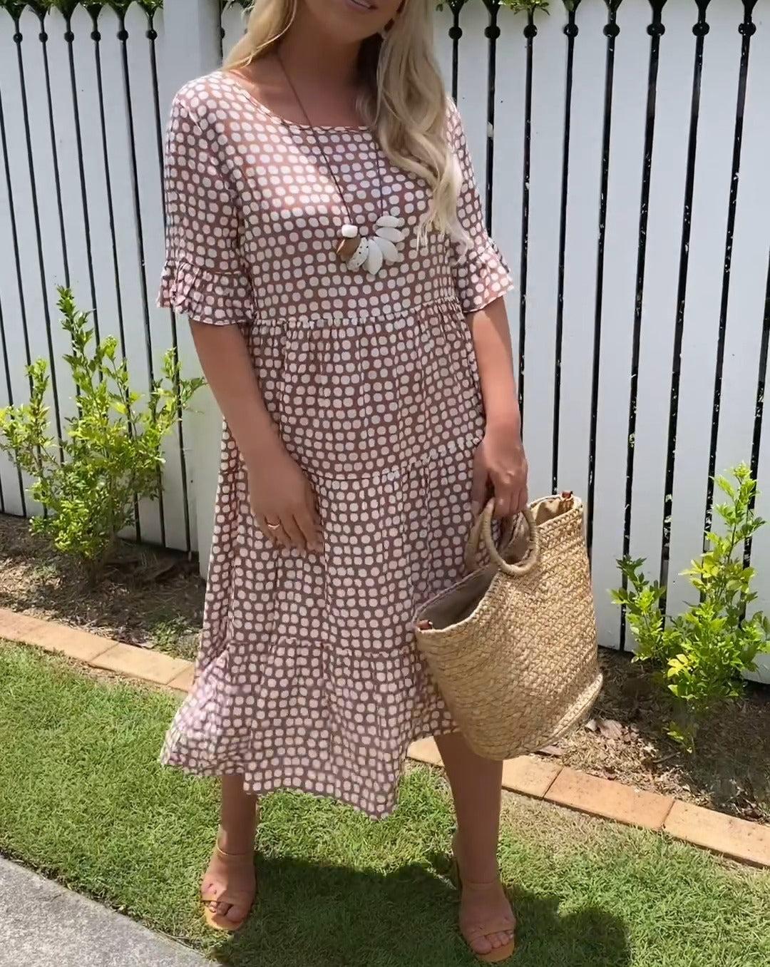 Nicola | Short-Sleeve Midi Dress