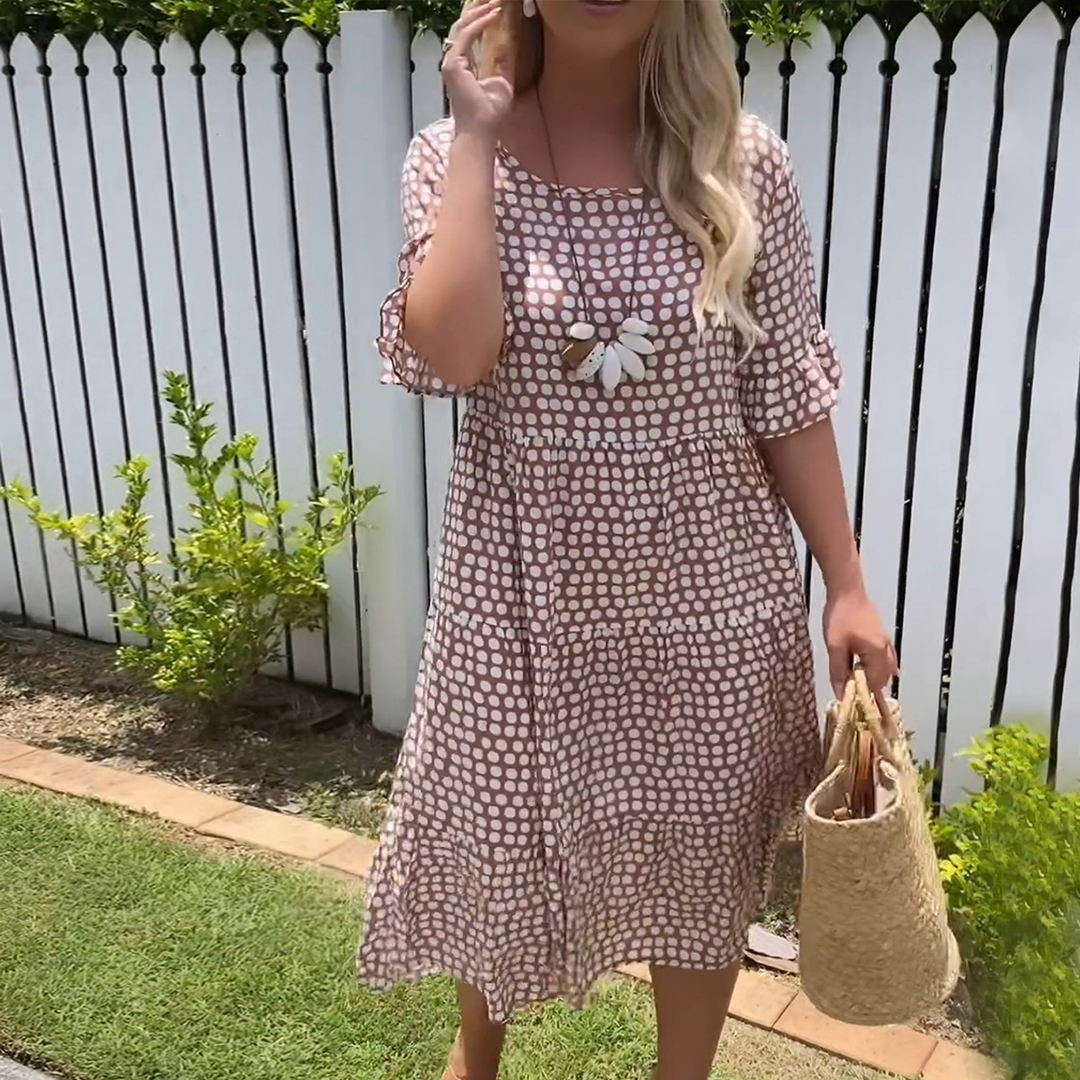 Nicola | Short-Sleeve Midi Dress