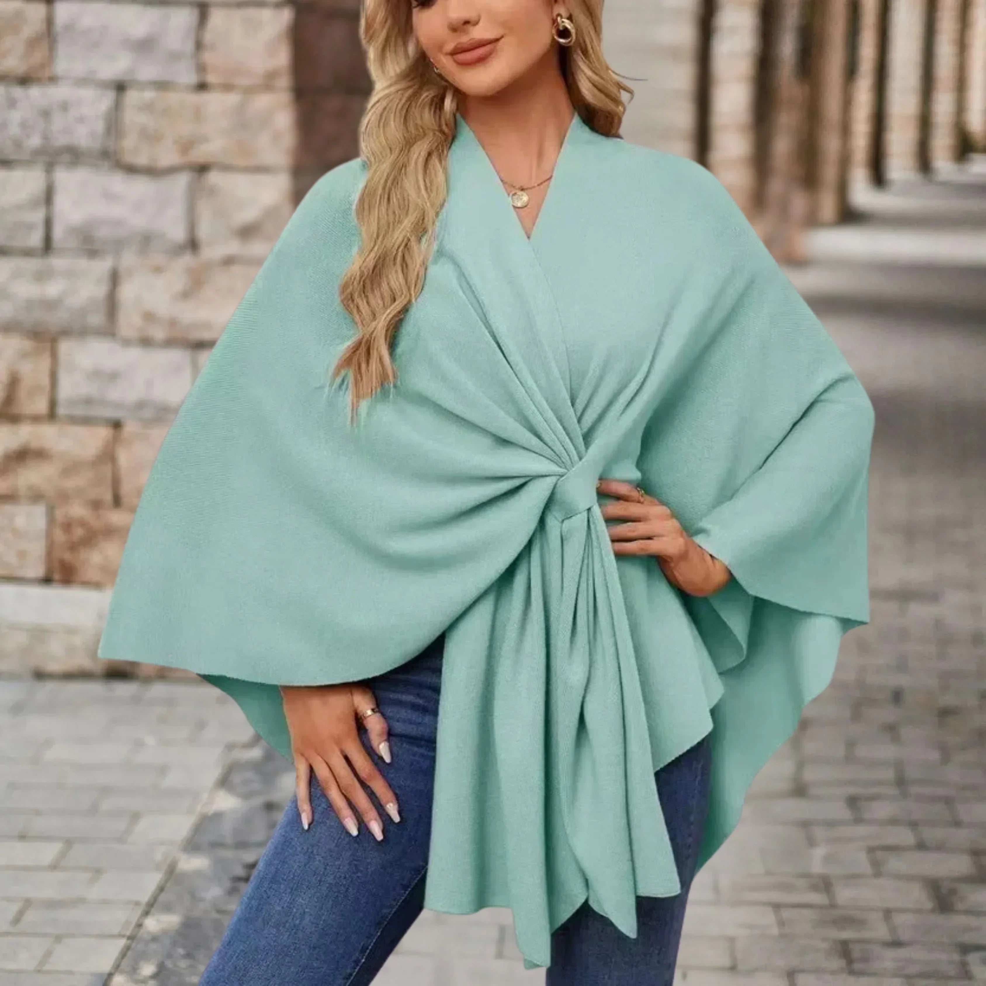 Briana™ | Elegant Draped Poncho — 11