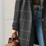 Judith | Long Tweed Plaid Coat