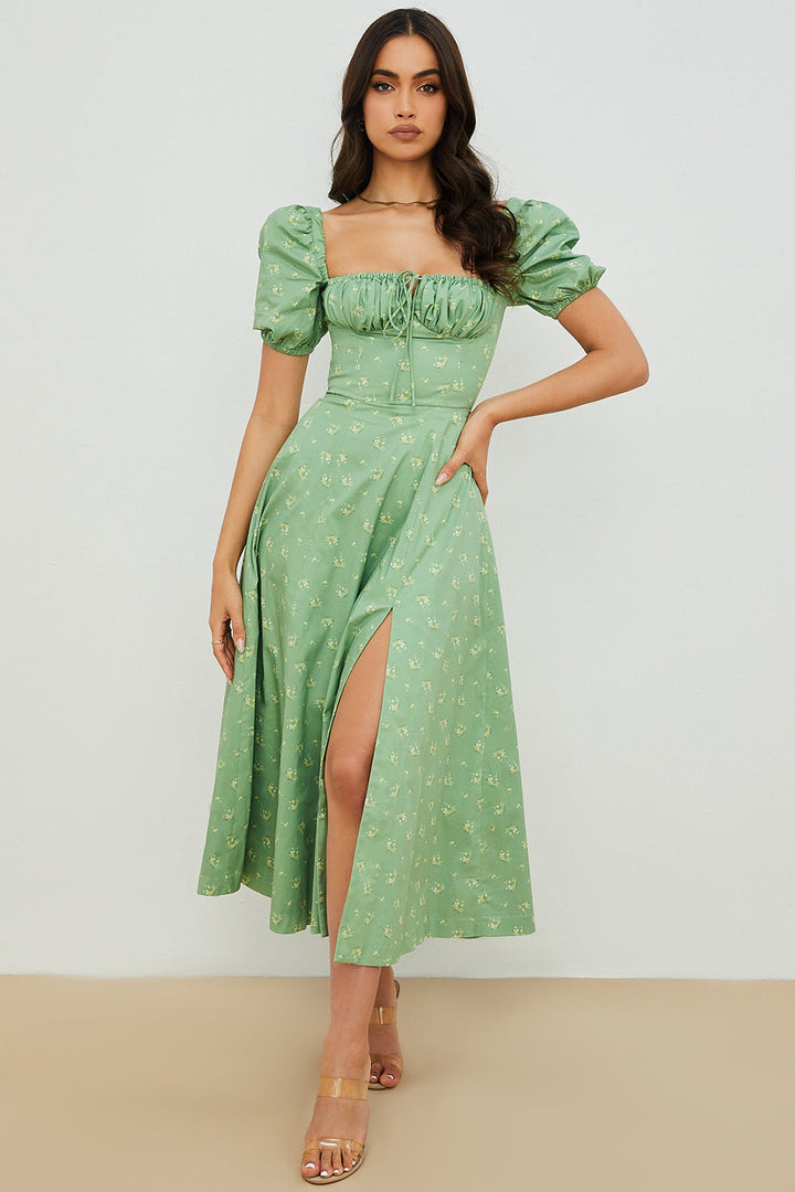 Aviana | Floral Puff-Sleeve Dress