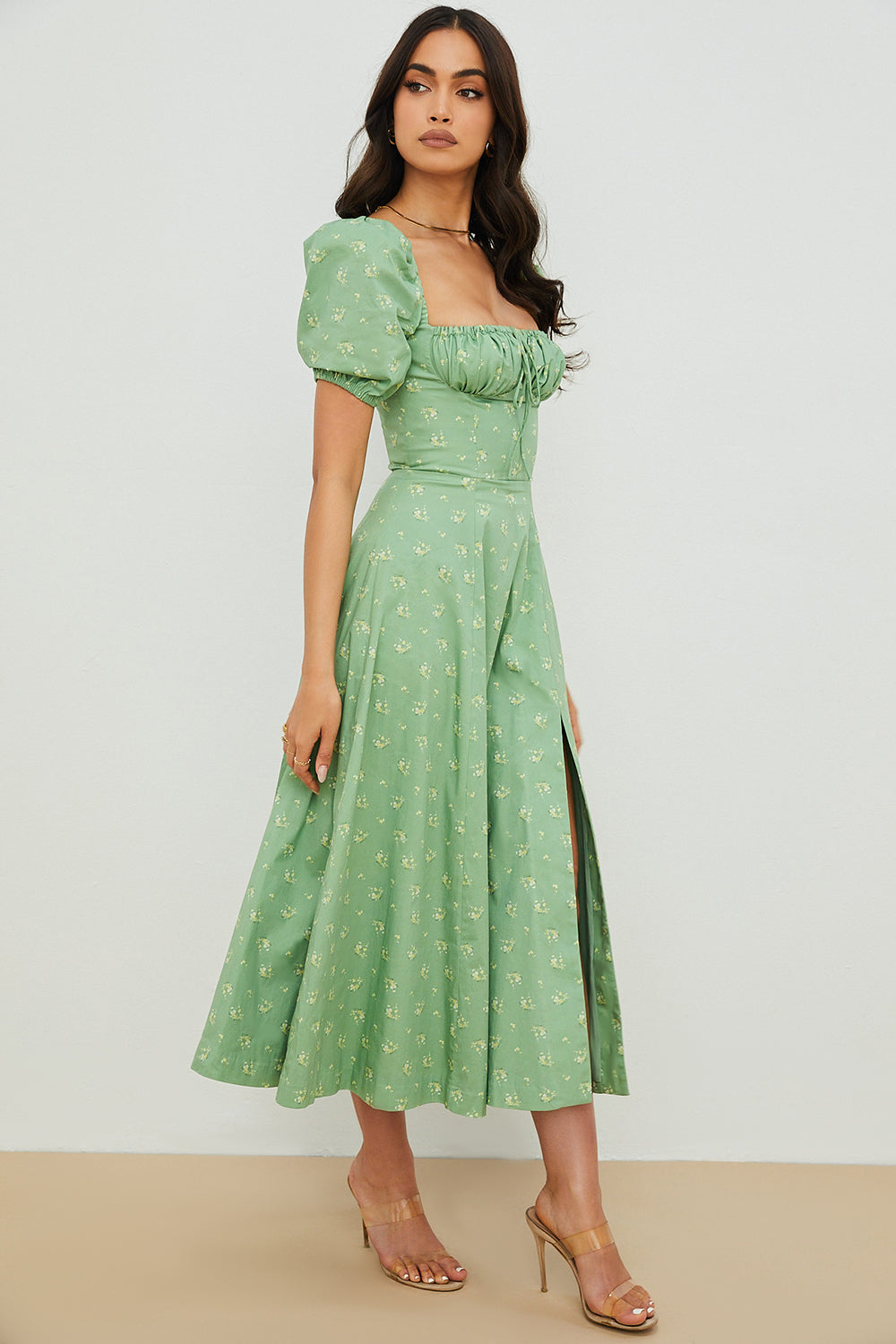 Aviana | Floral Puff-Sleeve Dress