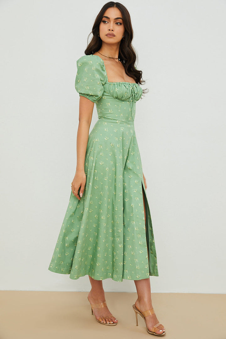 Aviana | Floral Puff-Sleeve Dress