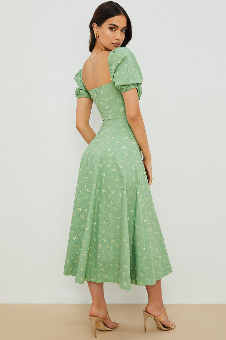 Aviana | Floral Puff-Sleeve Dress