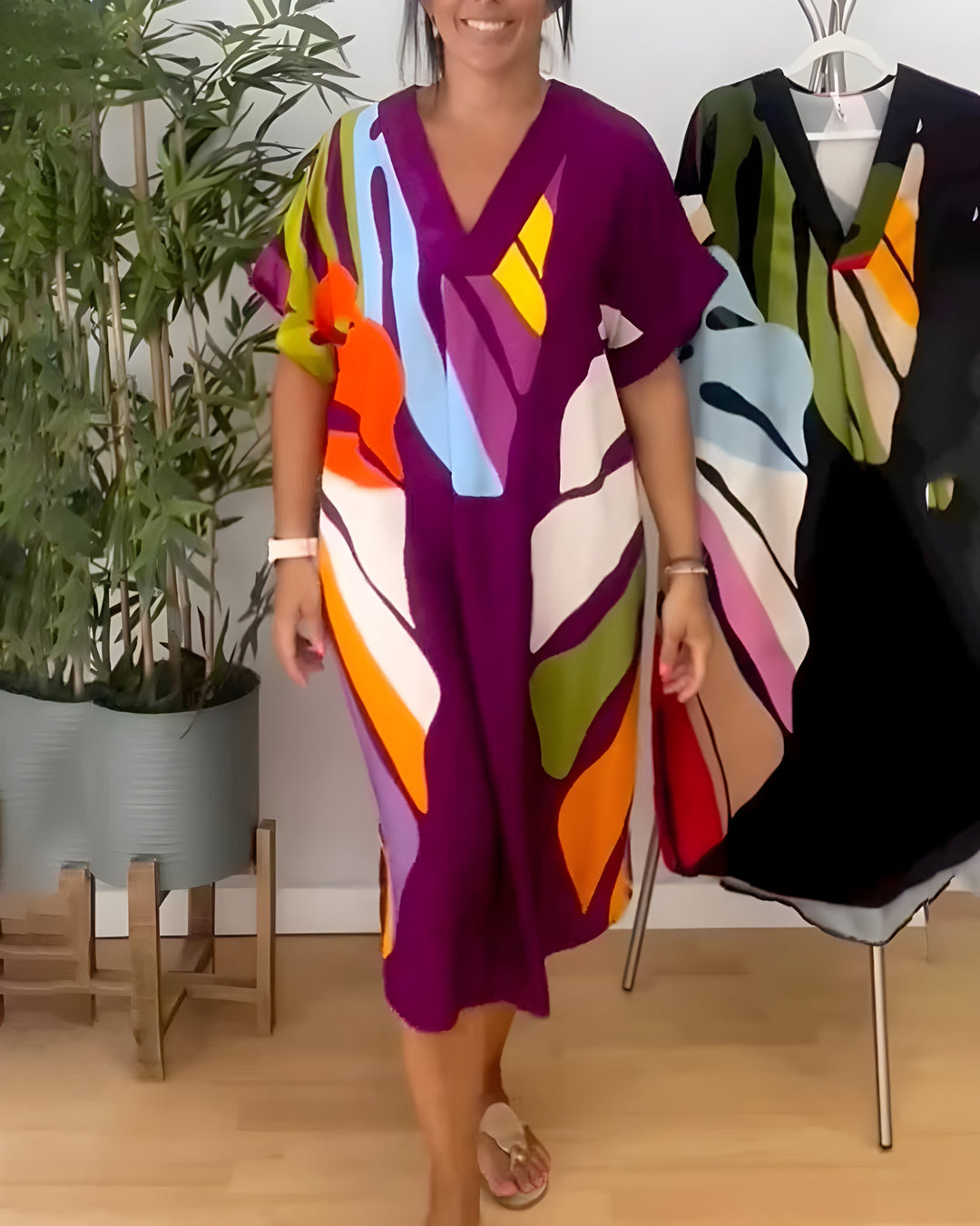 Rianna | Abstract Print Dress