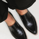 Zofia™ | Black Patchwork Loafer