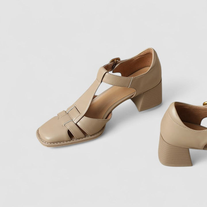 Scarlett | Orthopedic T-Strap Block Heels