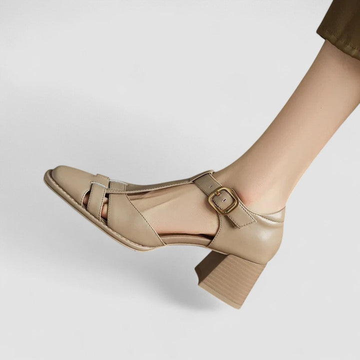 Scarlett | Orthopedic T-Strap Block Heels