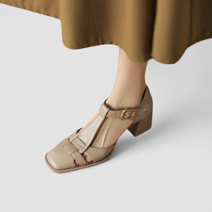 Scarlett | Orthopedic T-Strap Block Heels