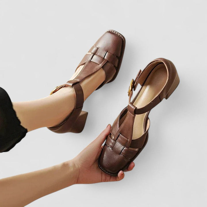 Scarlett | Orthopedic T-Strap Block Heels