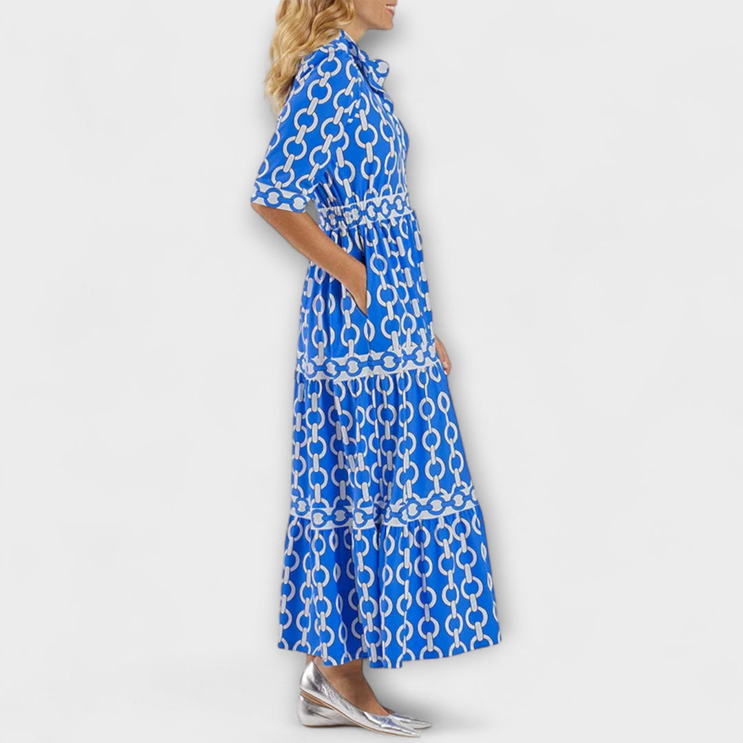 Juliana | Chain-Print Midi Dress