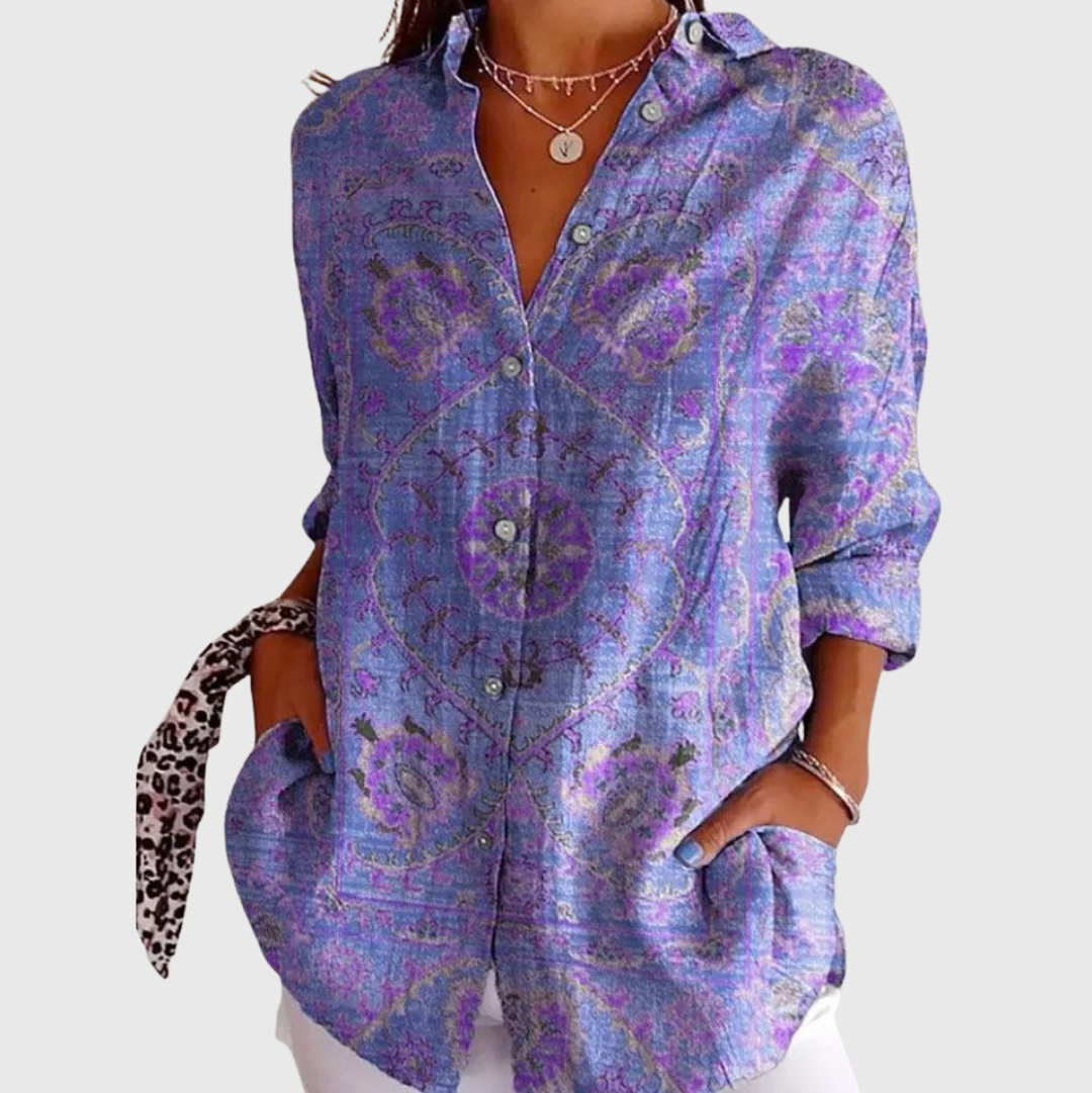 Lightweight Colorful Printed Blouse