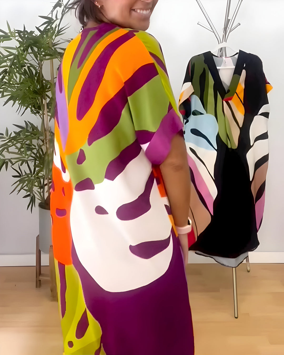 Rianna | Abstract Print Dress