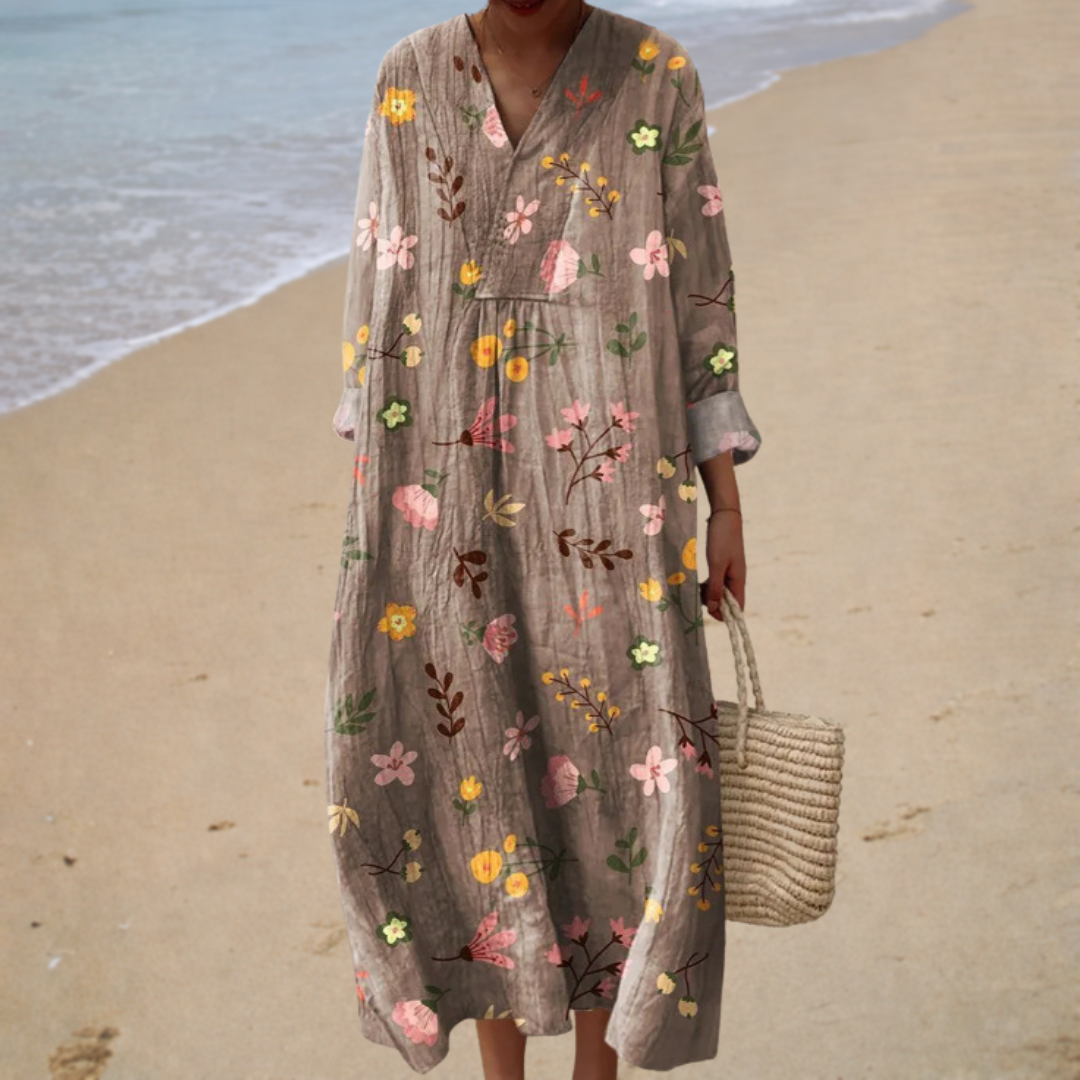 Flattering Printed Summer Dress