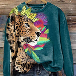 Round Neck Sweater with Stylish Print — 4