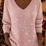 Adele | Festive Sweater with V-Neck — 5