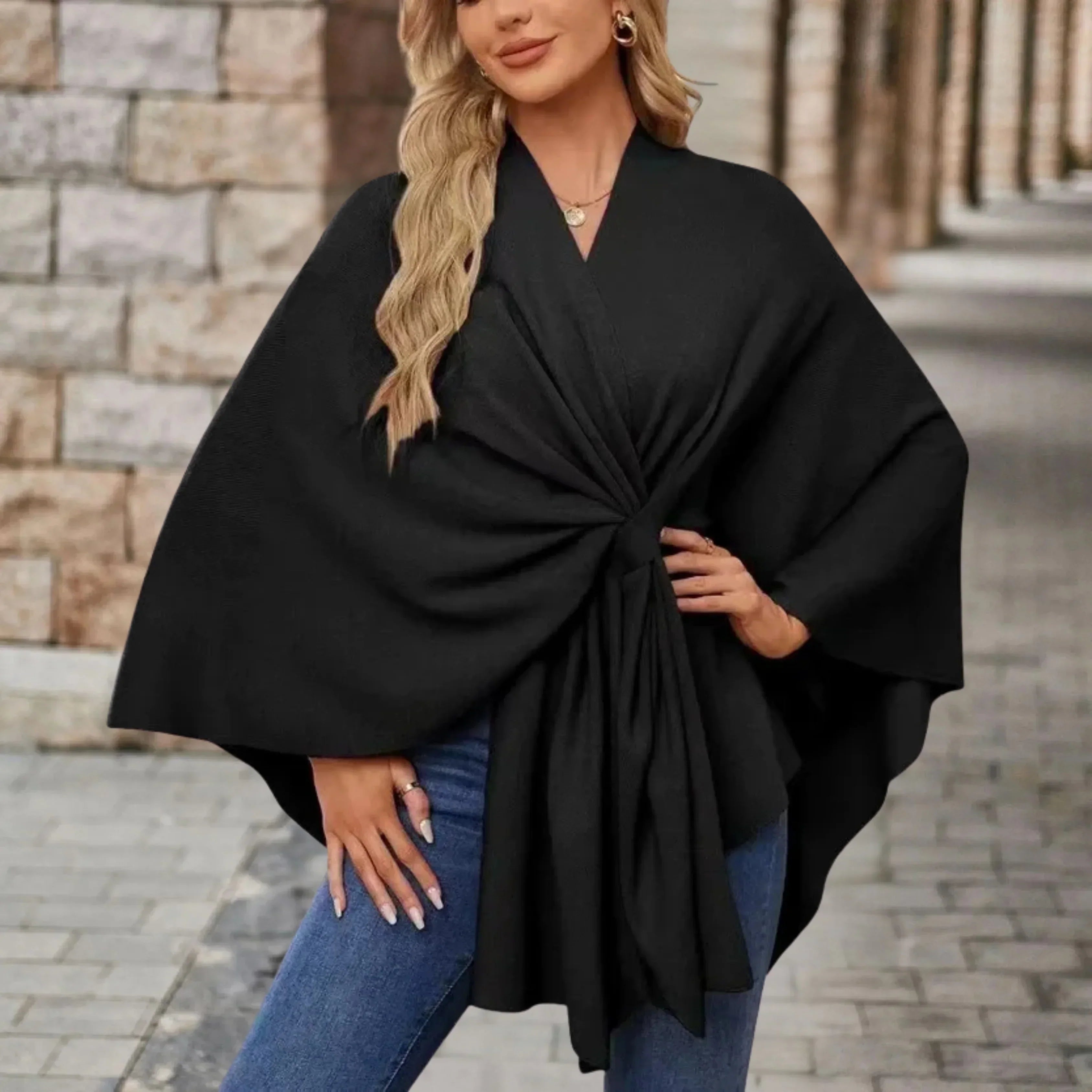 Briana™ | Elegant Draped Poncho — 4