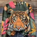 Round Neck Sweater with Stylish Print — 3