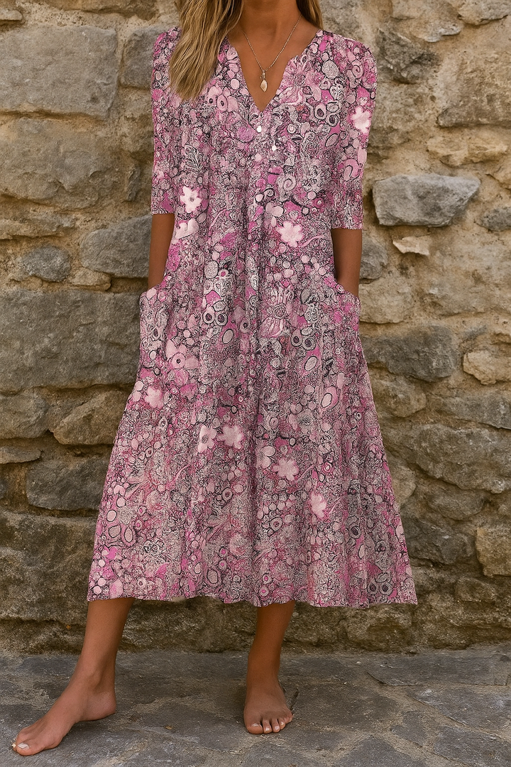 Harlow | Elegant V-Neck Dress