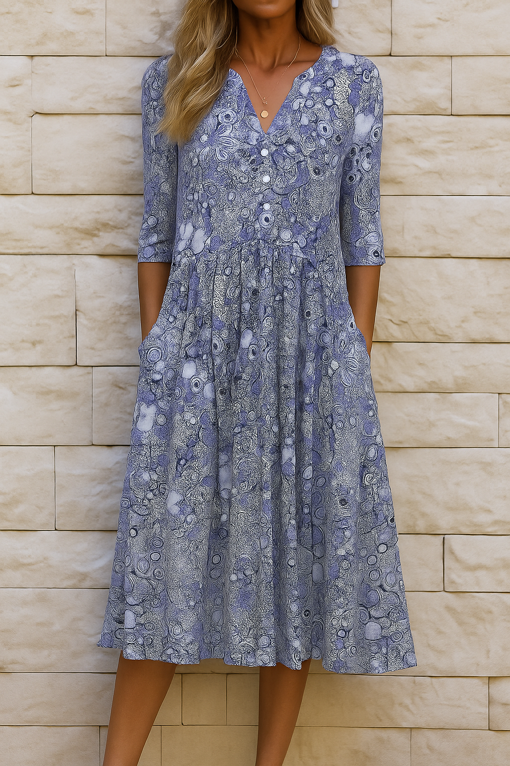 Harlow | Elegant V-Neck Dress