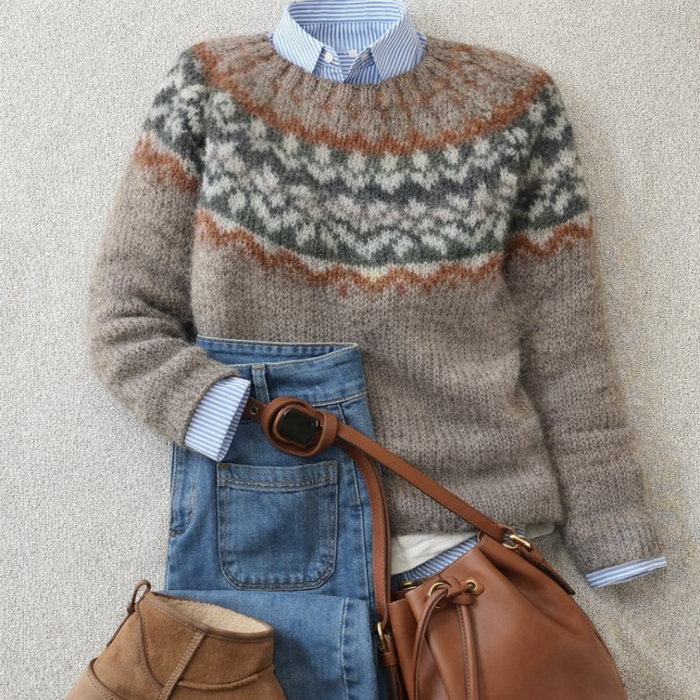 Ashley™ | Heritage Nordic Knit Sweater — 1