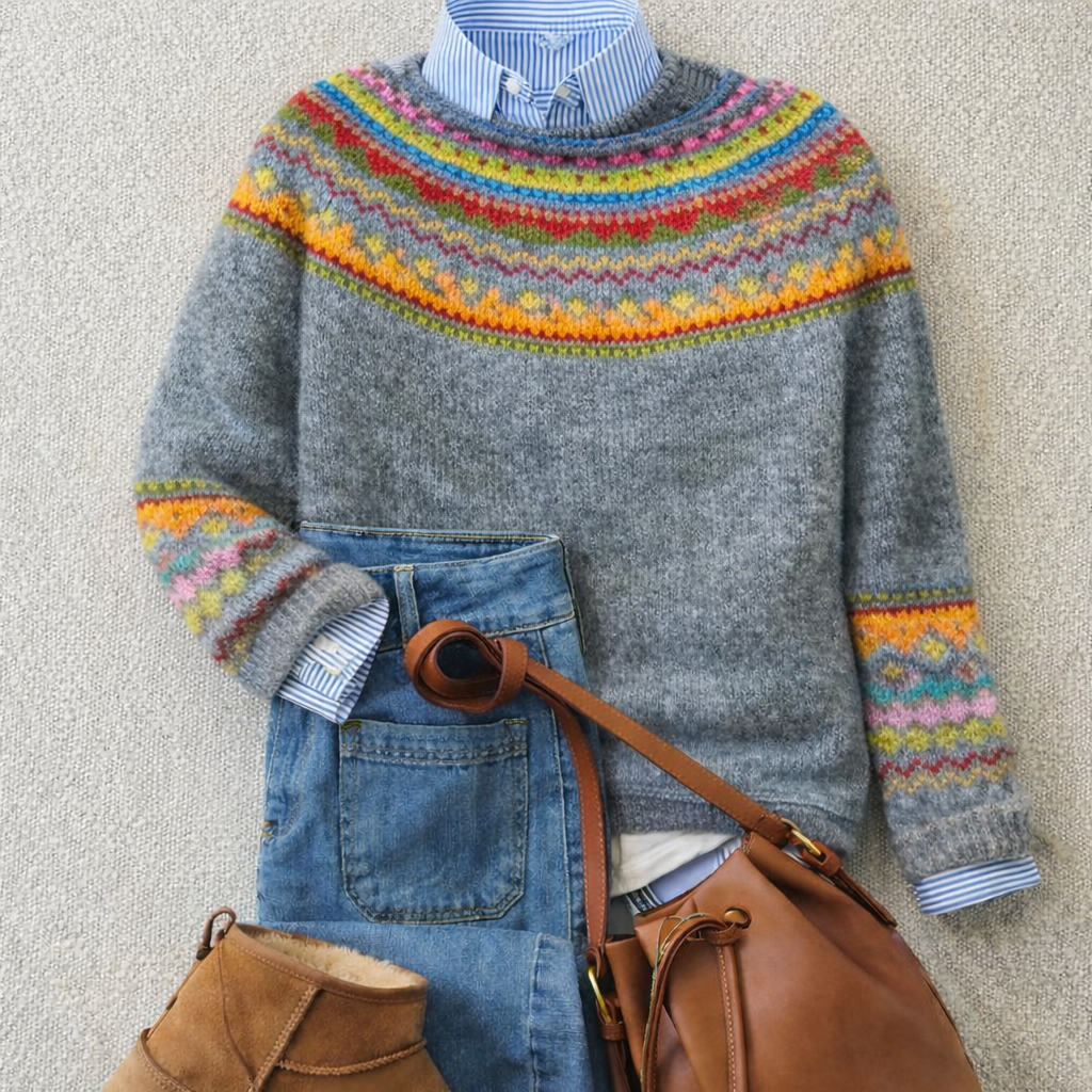 Emily™ | Heritage Nordic Knit Sweater — 1