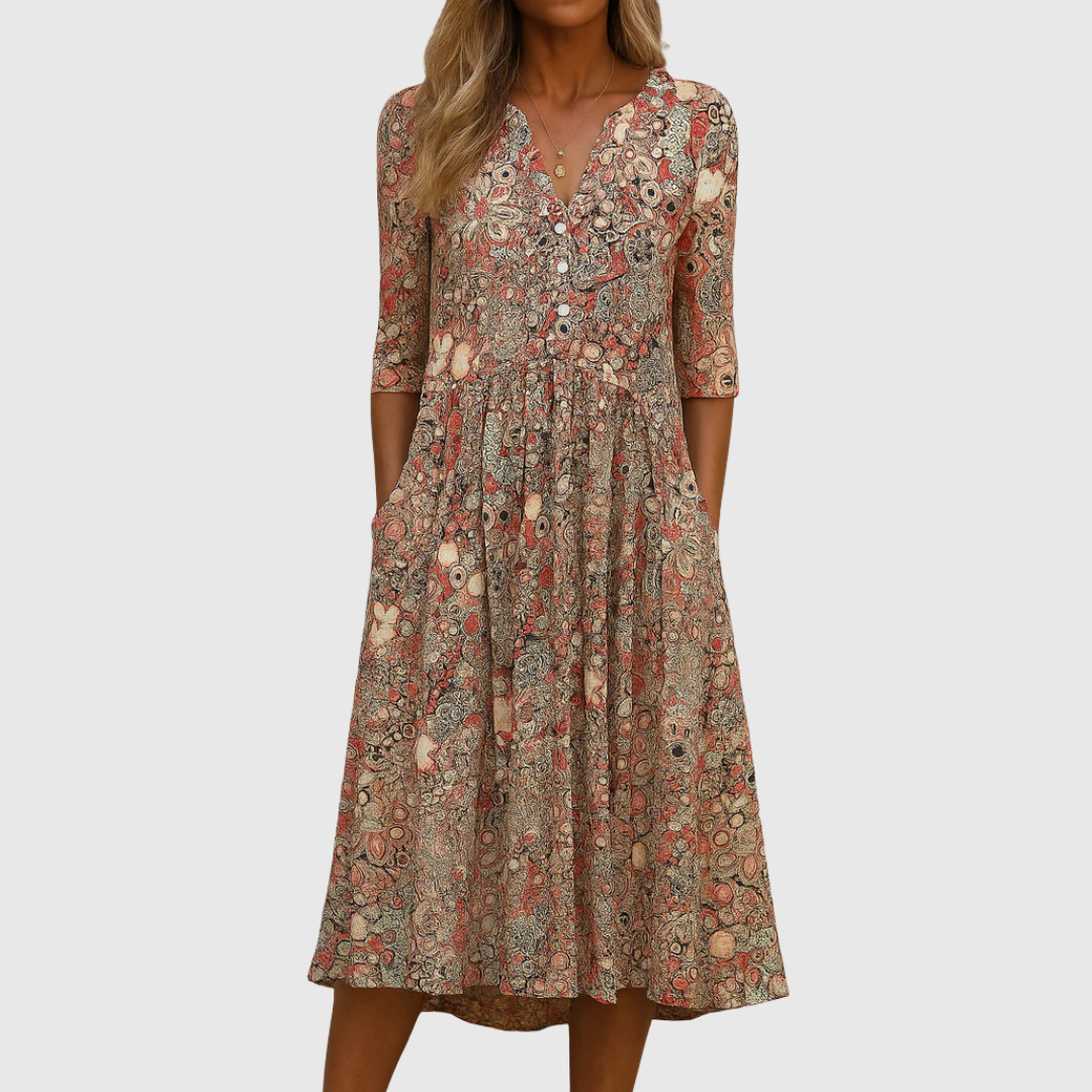 Harlow | Elegant V-Neck Dress