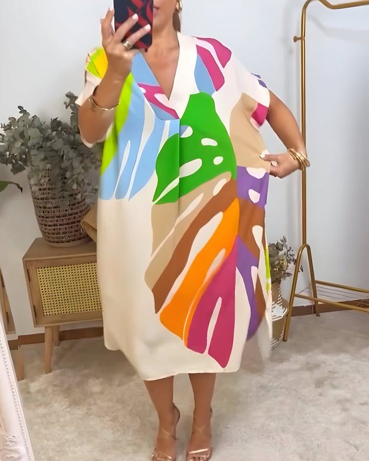 Rianna | Abstract Print Dress