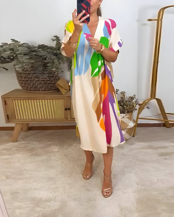 Rianna | Abstract Print Dress