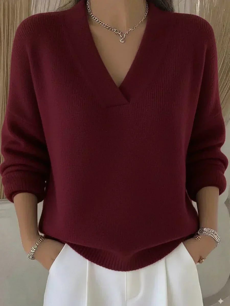 Vivelle™ | Relaxed V-Neck Sweater — 1