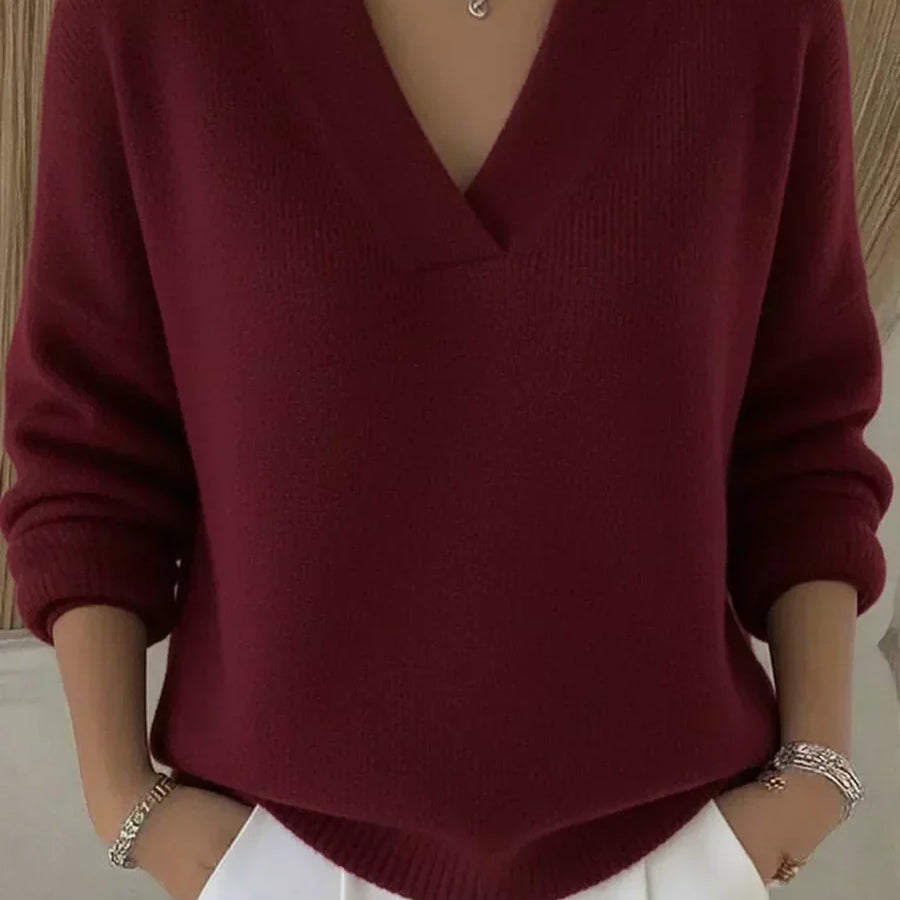 Vivelle™ | Relaxed V-Neck Sweater — 1