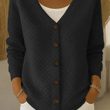 Laverne™ | Quilted Button-Front Cardigan — 6