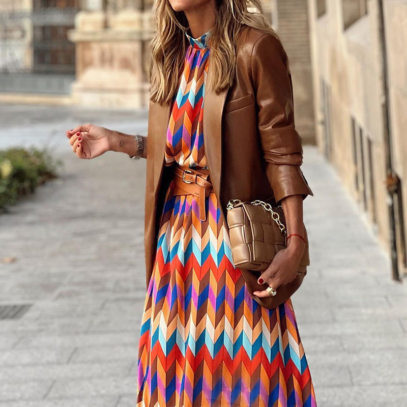 Cassandra | Vibrant Geometric Dress