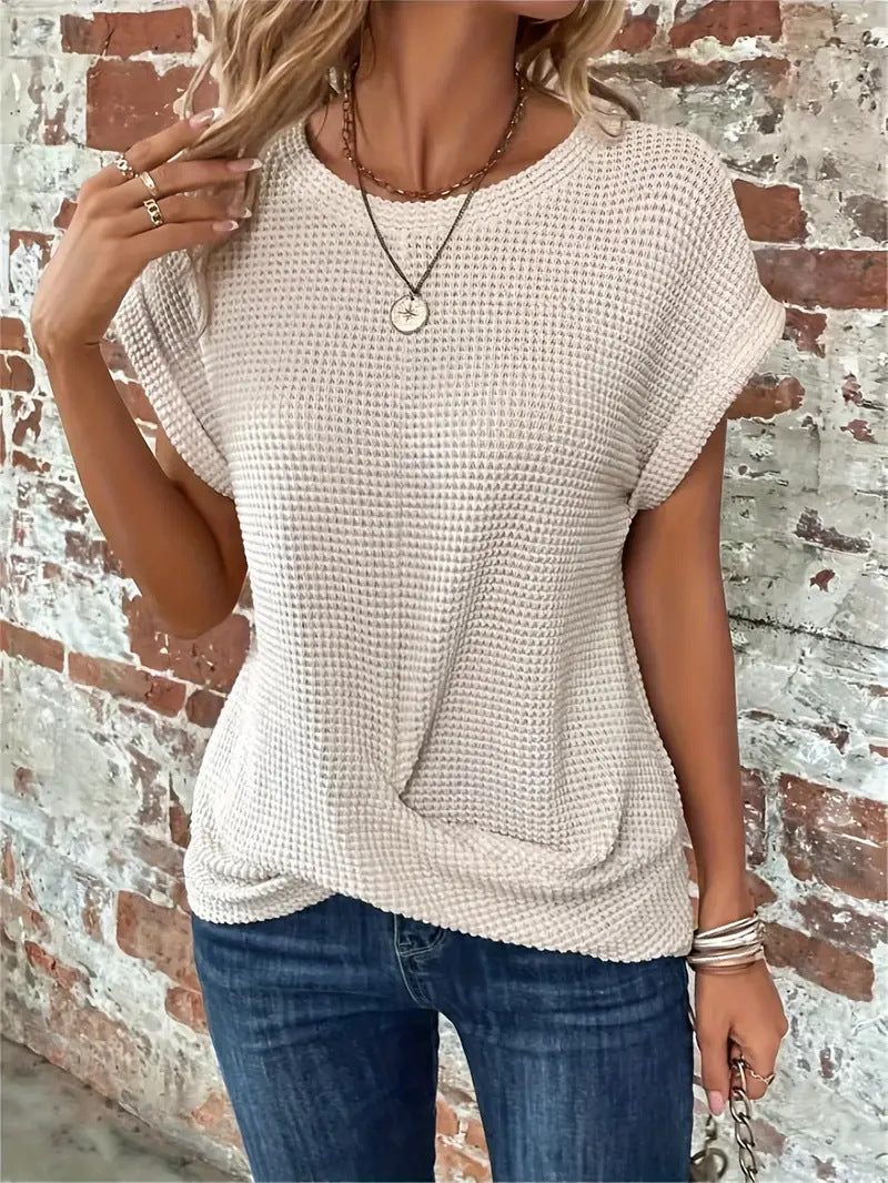 Sylvia™ | Waffle Knit Casual Tee — 5