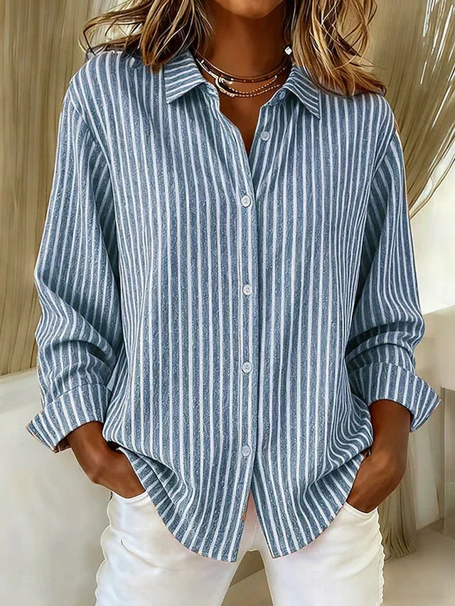 Jacqueline™ | Striped Button-Down Shirt — 1