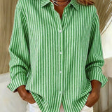 Jacqueline™ | Striped Button-Down Shirt — 2