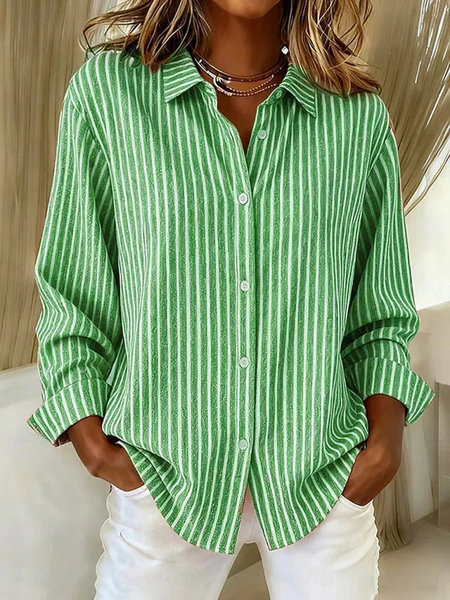 Jacqueline™ | Striped Button-Down Shirt — 2
