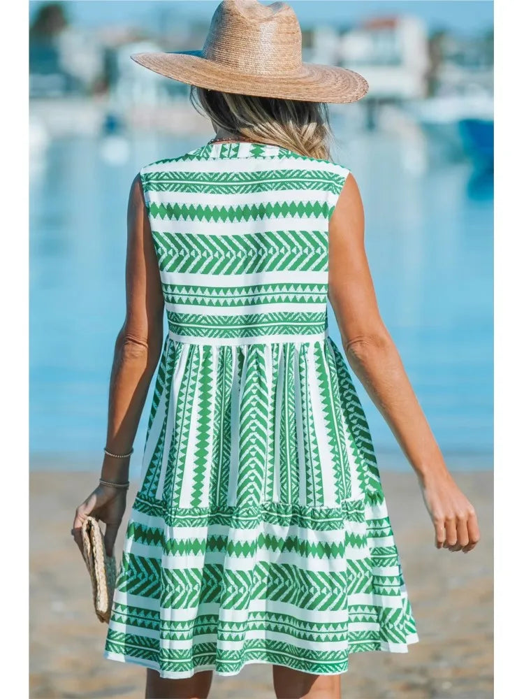 Katrina | Geometric Summer Dress