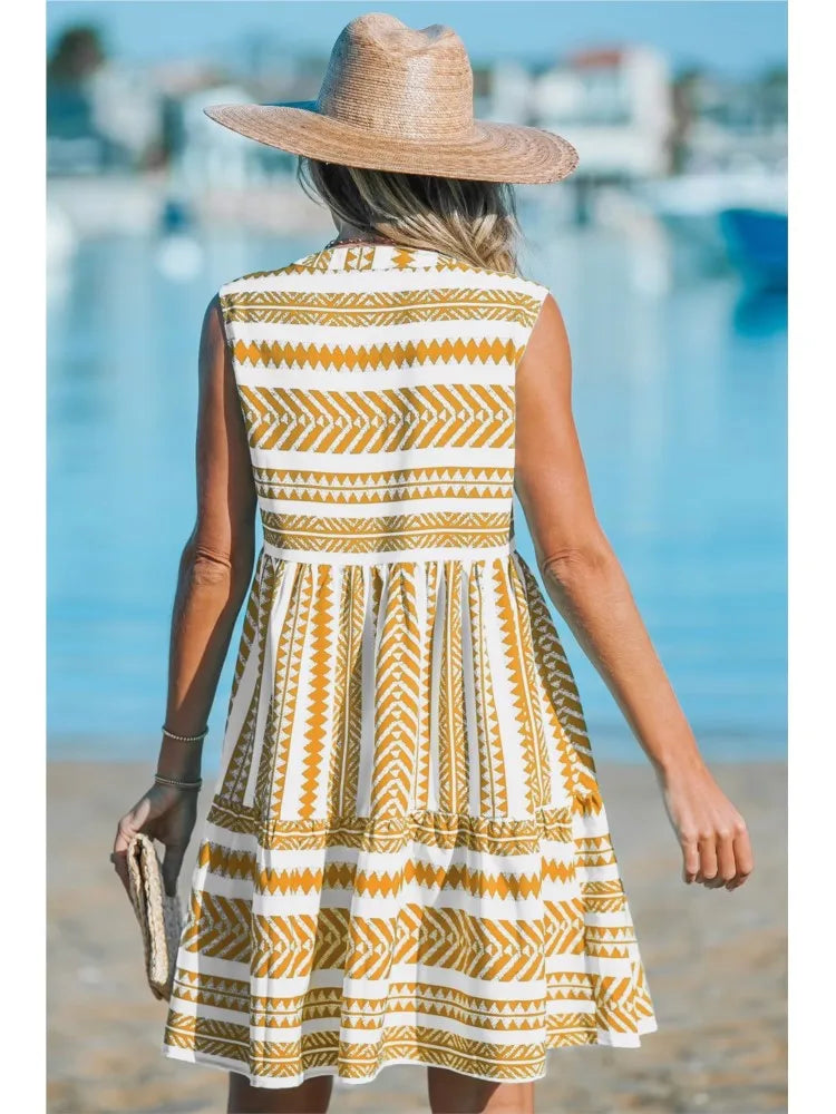 Katrina | Geometric Summer Dress