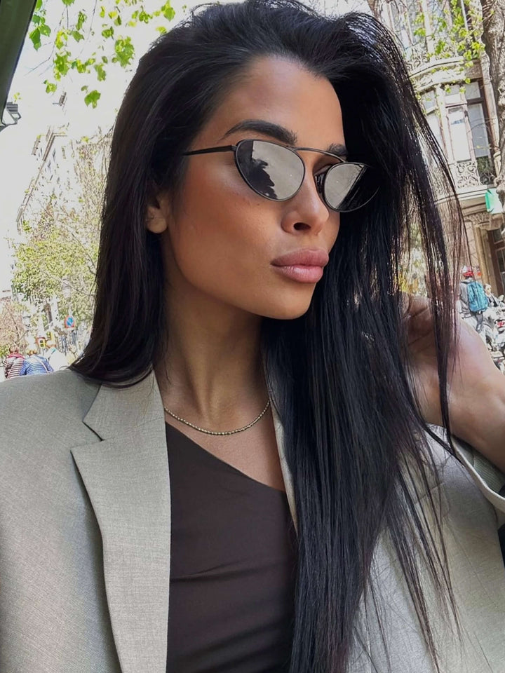 Navaya | Slim Oval Sunglasses