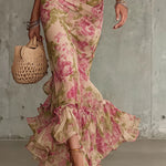 Vintage Rose Print Puff-Sleeve Maxi Dress – Megan Dallas (3)
