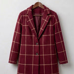 Judith | Long Tweed Plaid Coat