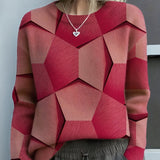 LUCIA – GEOMETRIC COLORBLOCK KNIT SWEATER — 3