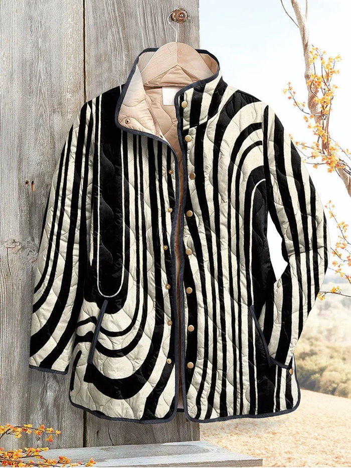 OCTAVIA | ARTISTIC ABSTRACT QUILTED JACKET — 1