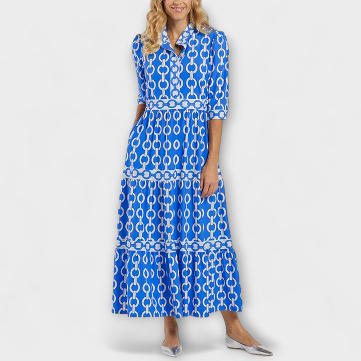 Juliana | Chain-Print Midi Dress