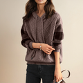Emily | Cable Knit Hoodie Sweater — 1