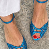 Isadora | Woven Metallic Sandals